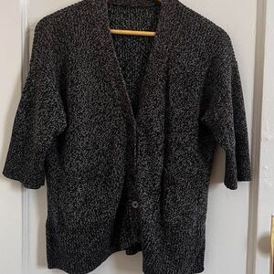 Gap Women's Black and Grey Cardigan